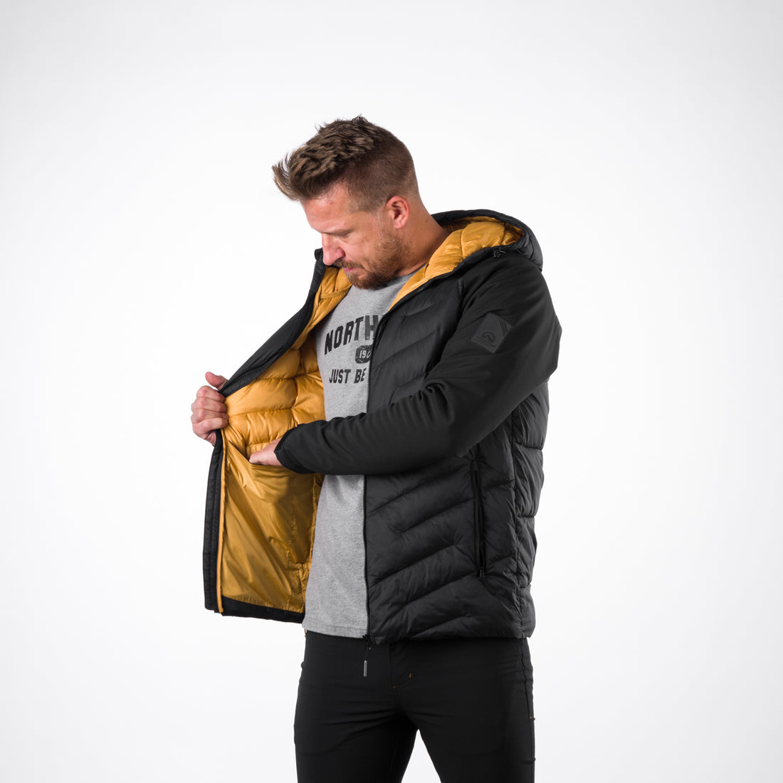 BU-3933SP men's insulated jacket combination with softshell NIKOLAS
