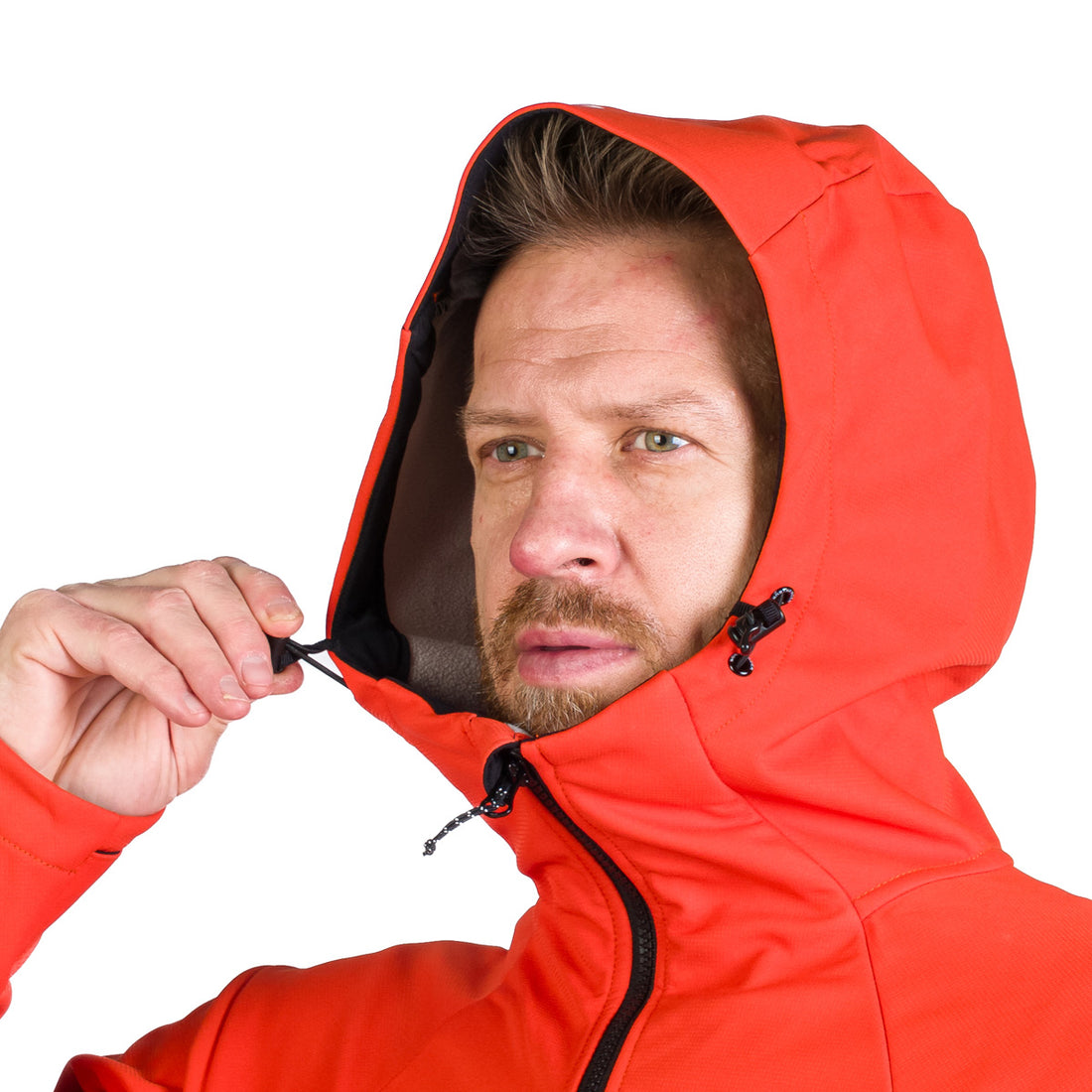 BU-5240OR men's outdoor hoody softshell jacket 3L FABIO
