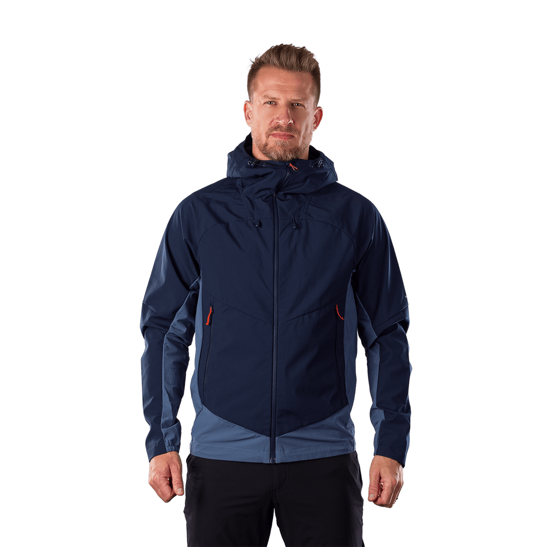 BU-5397OR men's trekking hybrid softshell jacket AMBROSE