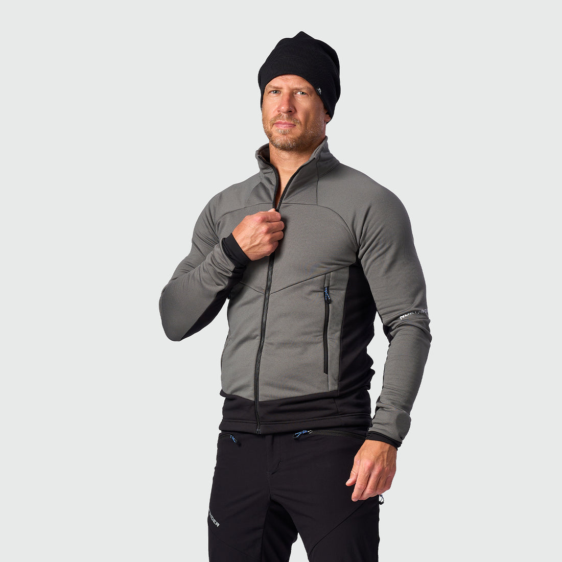 MI-36271SKP men's ski-touring sweater grid active sport full zip ZELEZNY1