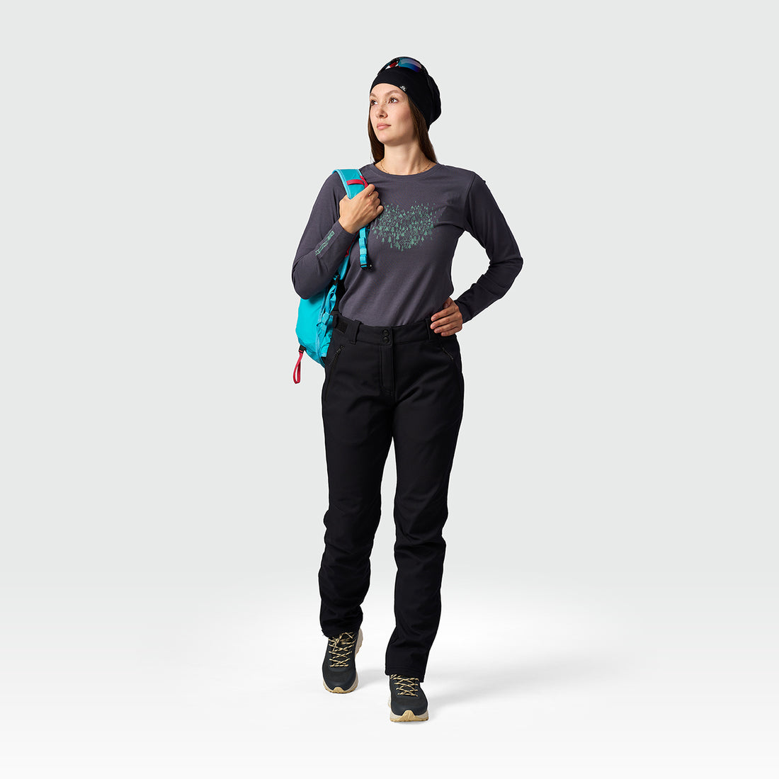 NO-6110OR women's outdoor softshell pants 3L RUUT