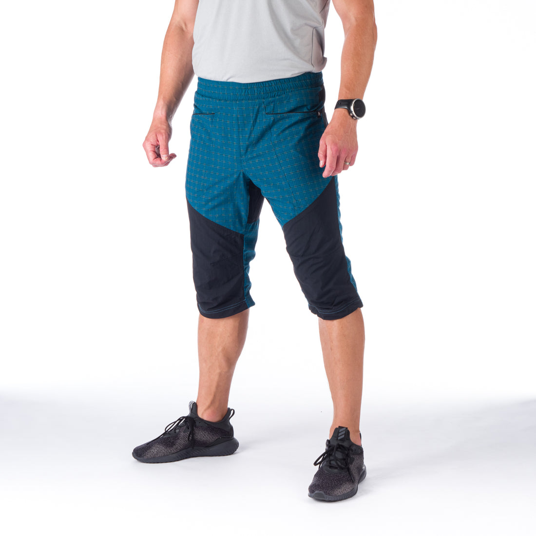 BE-3406OR men's outdoor comfort check 3/4 shorts JAIDEN