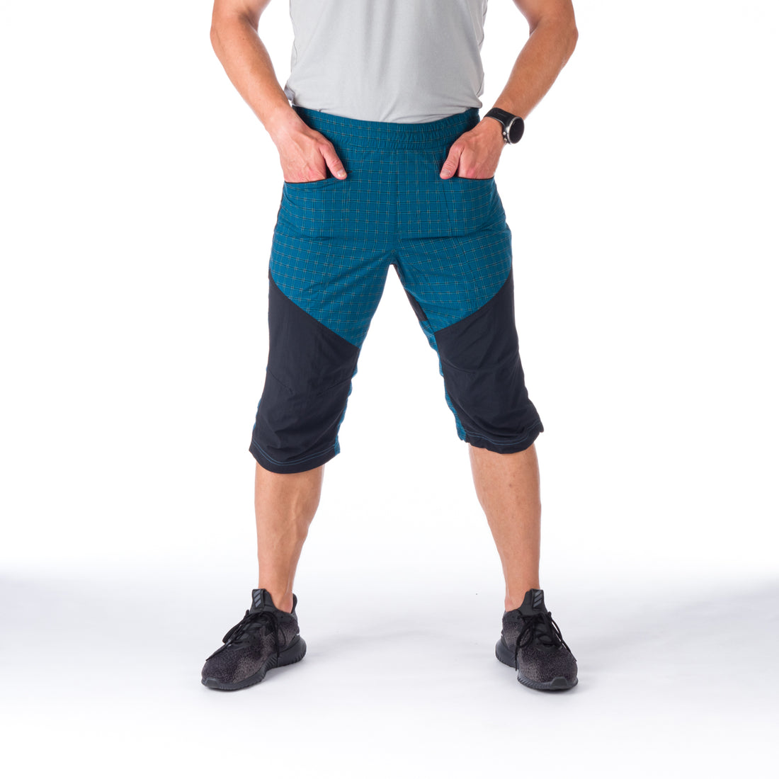 BE-3406OR men's outdoor comfort check 3/4 shorts JAIDEN
