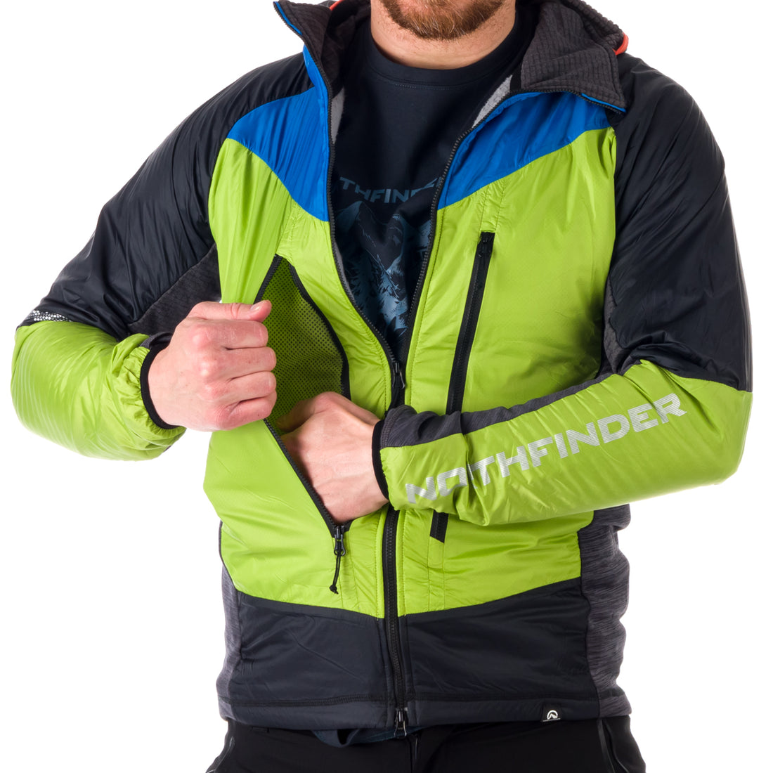 BU-5033OR men's active trekking athletic fit hybrid jacket NOLAN 