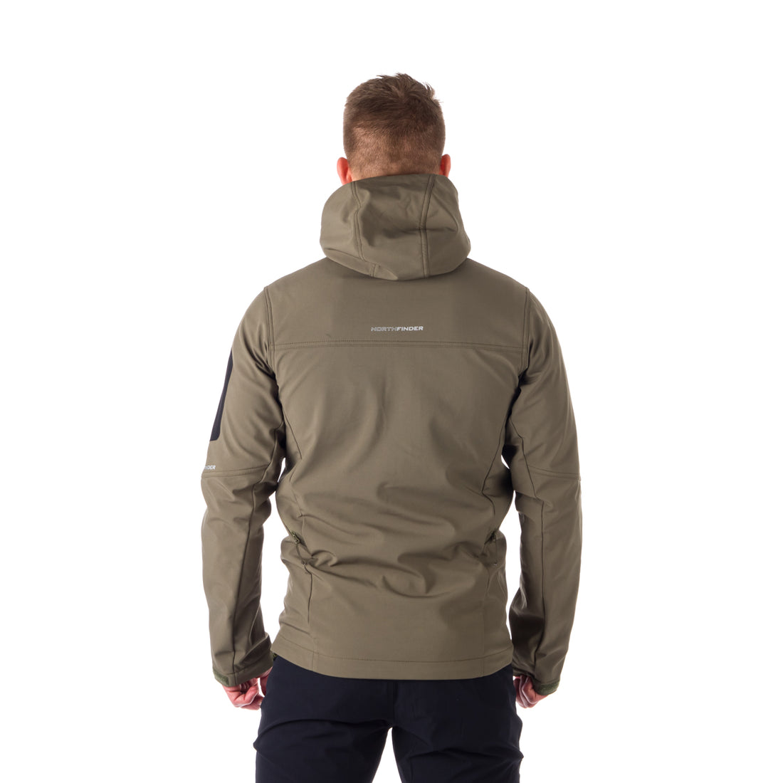 BU-5037OR men's travel softshell hood off jacket 3L ABNER
