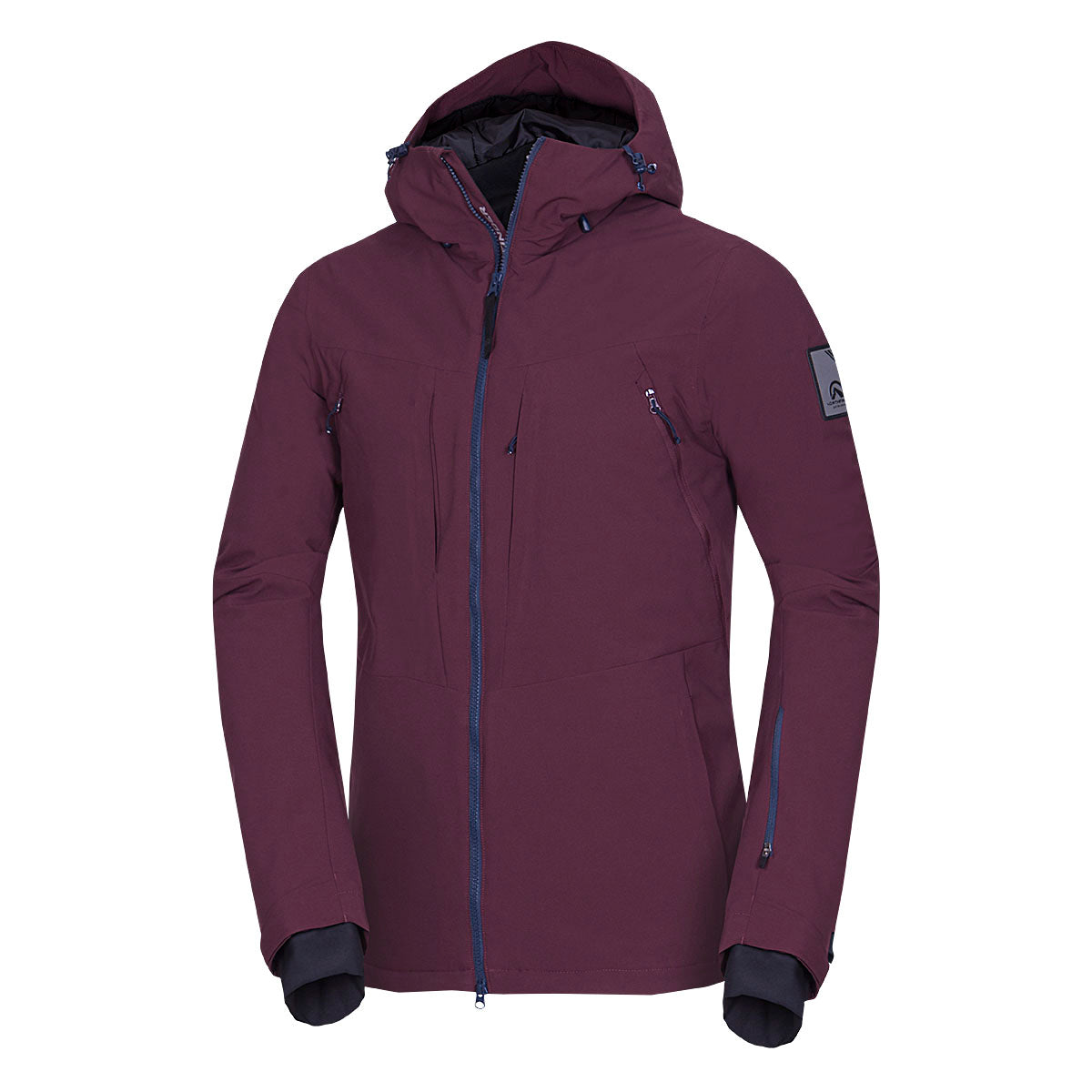 Northfinder Pánska lyžiarska bunda predĺžená BODIE - víno / 2XL