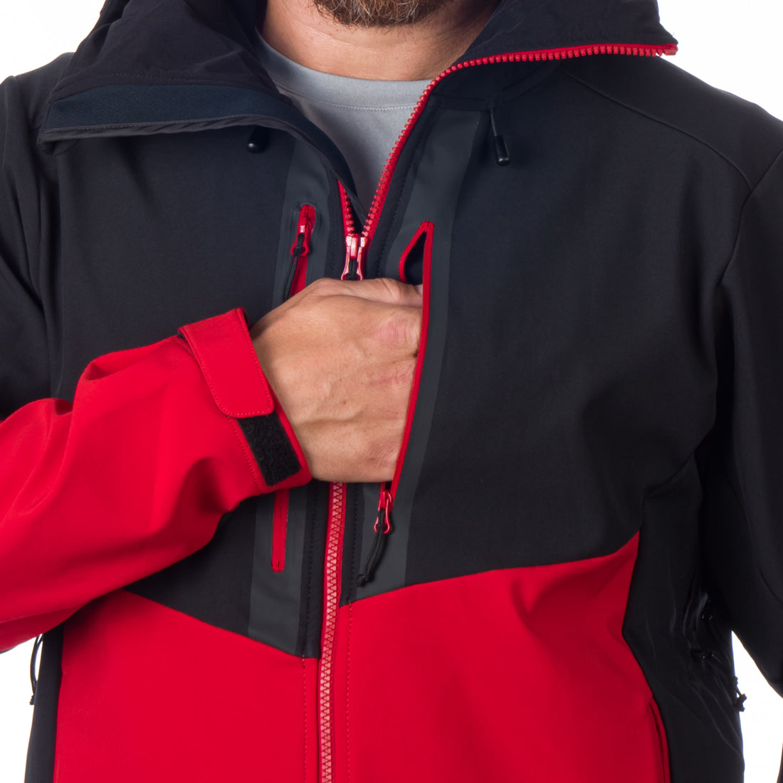 BU-5101OR men's outdoor hoody mountain softshell 3L jacket GRAYSON 