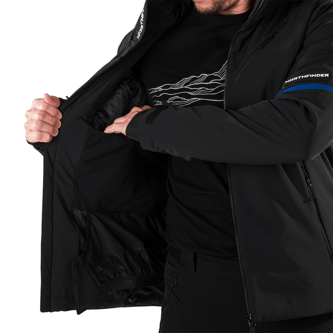 BU-5236SNW men's ski insulated softshell jacket 3L NED