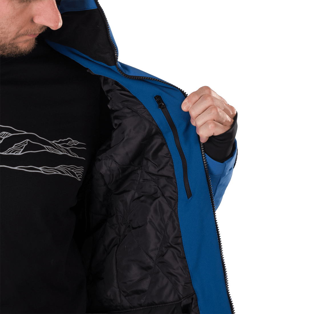 BU-5236SNW men's ski insulated softshell jacket 3L NED