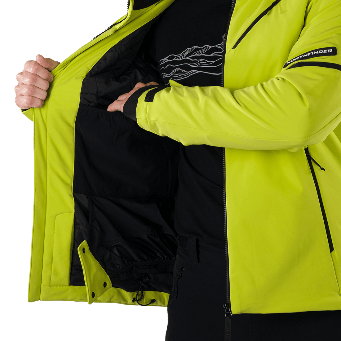 BU-5236SNW men's ski insulated softshell jacket 3L NED