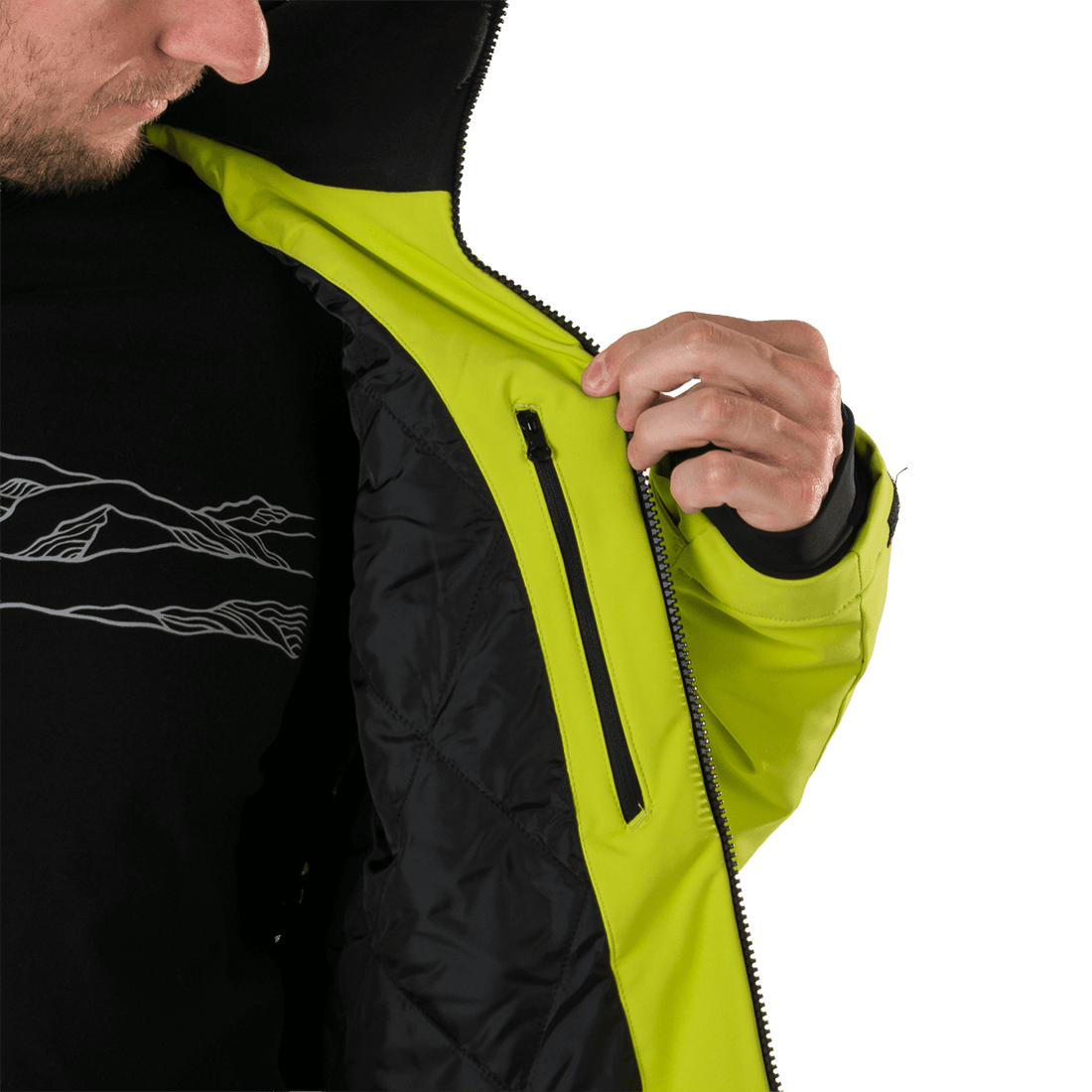 BU-5236SNW men's ski insulated softshell jacket 3L NED
