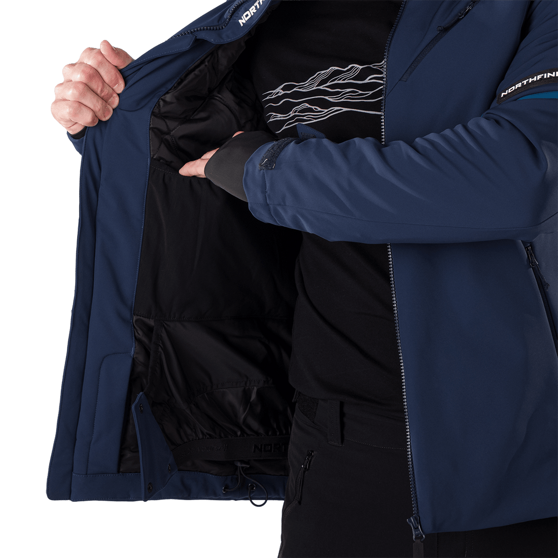 BU-5236SNW men's ski insulated softshell jacket 3L NED