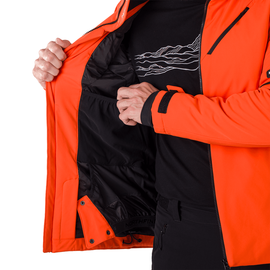 BU-5236SNW men's ski insulated softshell jacket 3L NED