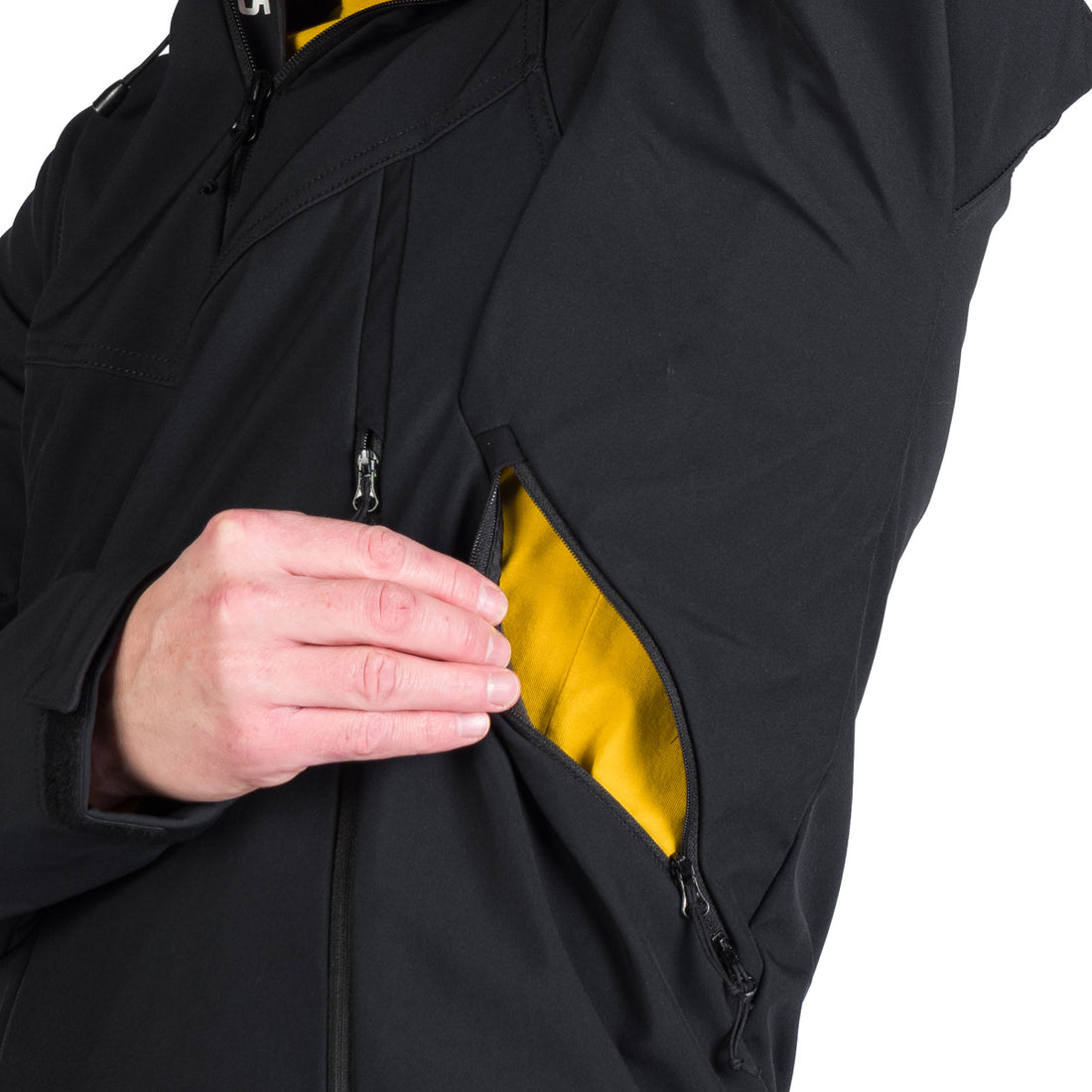 BU-5245OR men's travel softshell hood off jacket 3L GIULIO