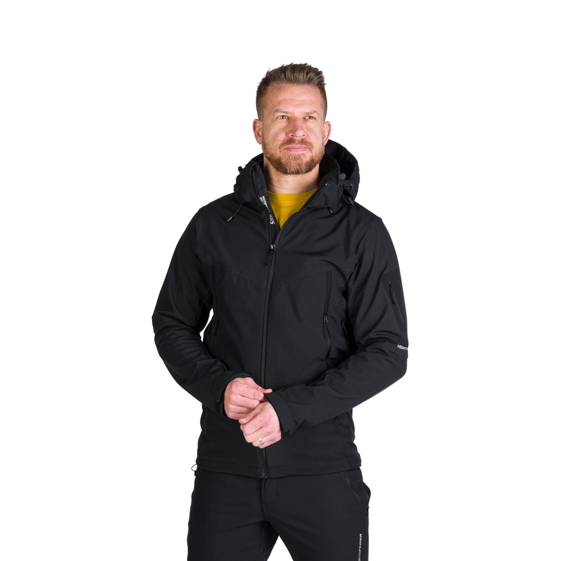 BU-5245OR men's travel softshell hood off jacket 3L GIULIO