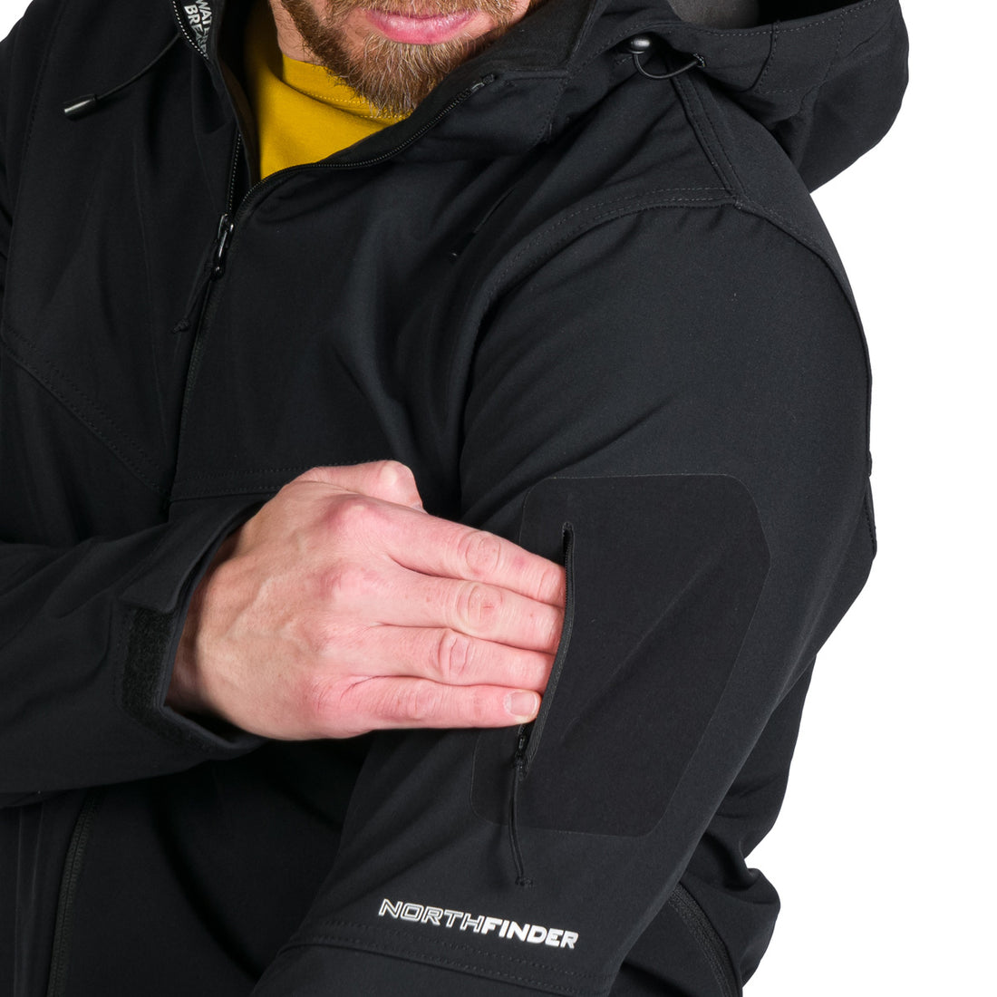 BU-5245OR men's travel softshell hood off jacket 3L GIULIO