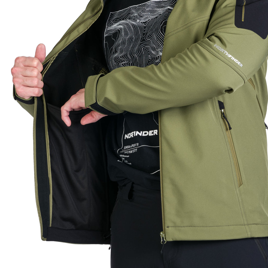 BU-5245OR men's travel softshell hood off jacket 3L GIULIO