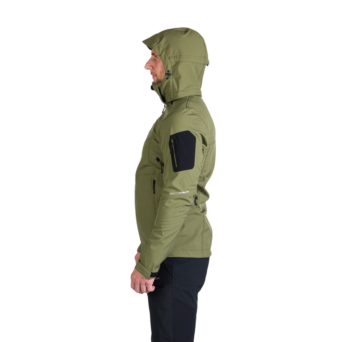 BU-5245OR men's travel softshell hood off jacket 3L GIULIO