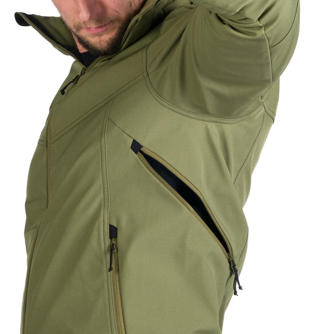 BU-5245OR men's travel softshell hood off jacket 3L GIULIO