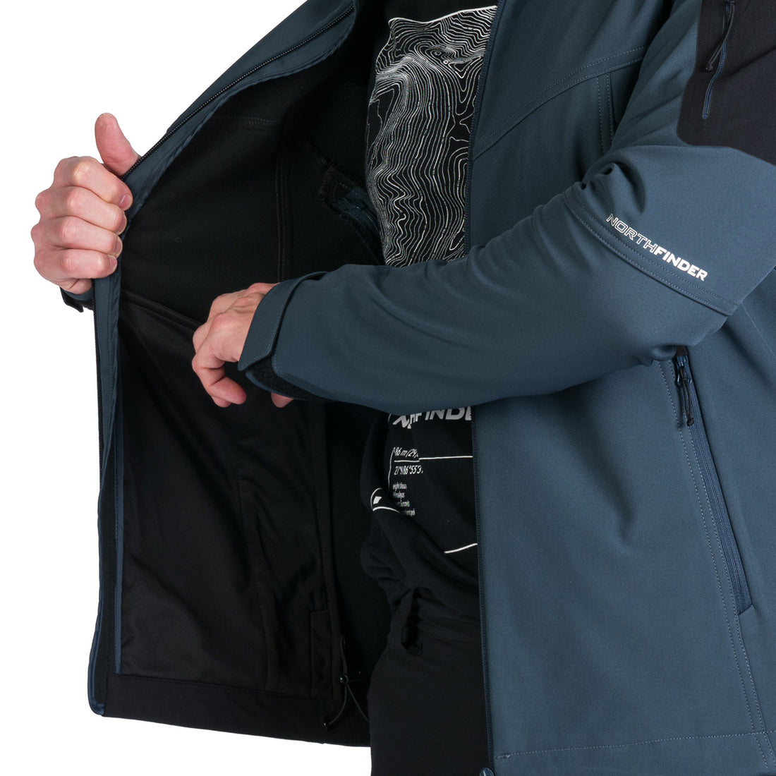 BU-5245OR men's travel softshell hood off jacket 3L GIULIO