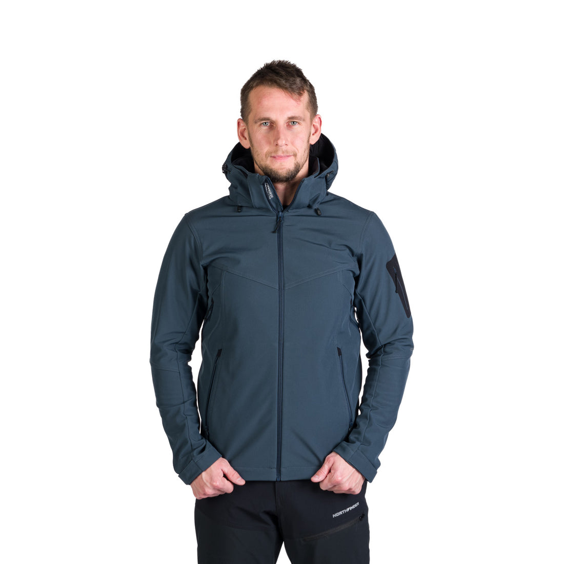 BU-5245OR men's travel softshell hood off jacket 3L GIULIO