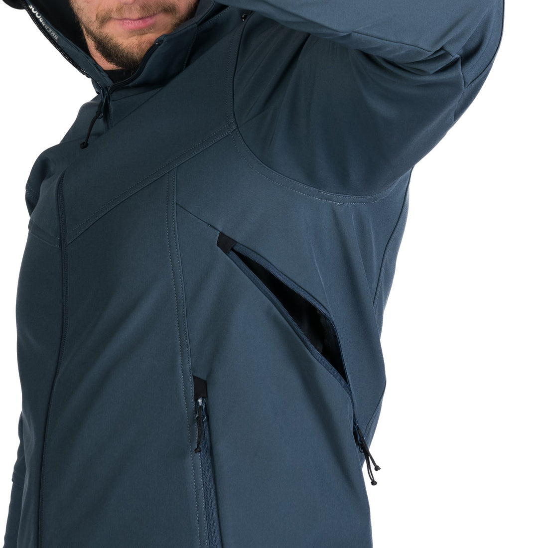 BU-5245OR men's travel softshell hood off jacket 3L GIULIO