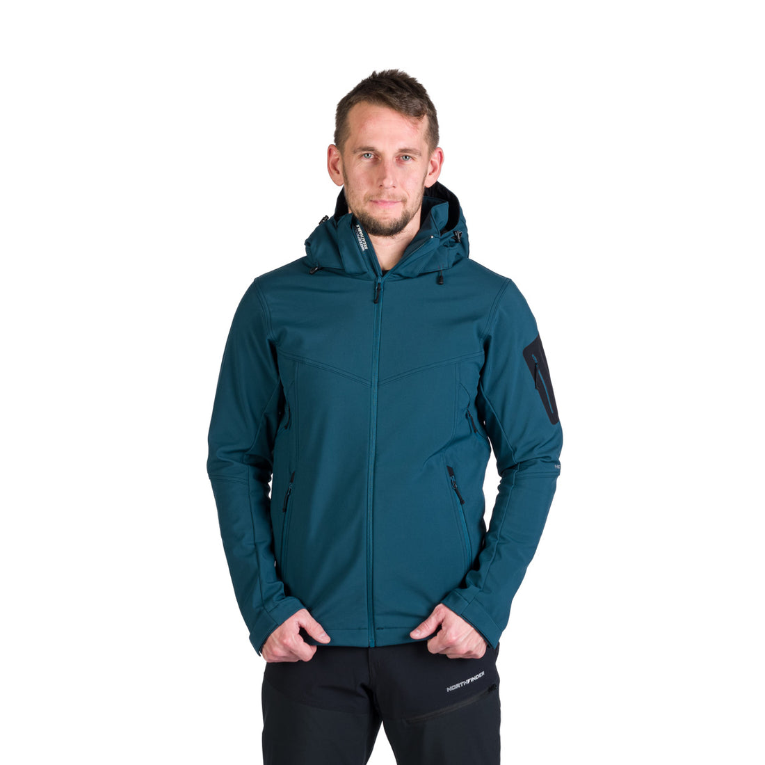 BU-5245OR men's travel softshell hood off jacket 3L GIULIO