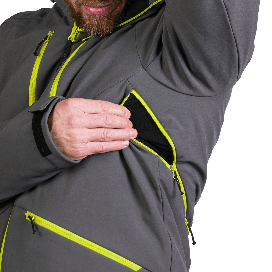 BU-5263SNW men's ski softshell insulated jacket ALPHONSE