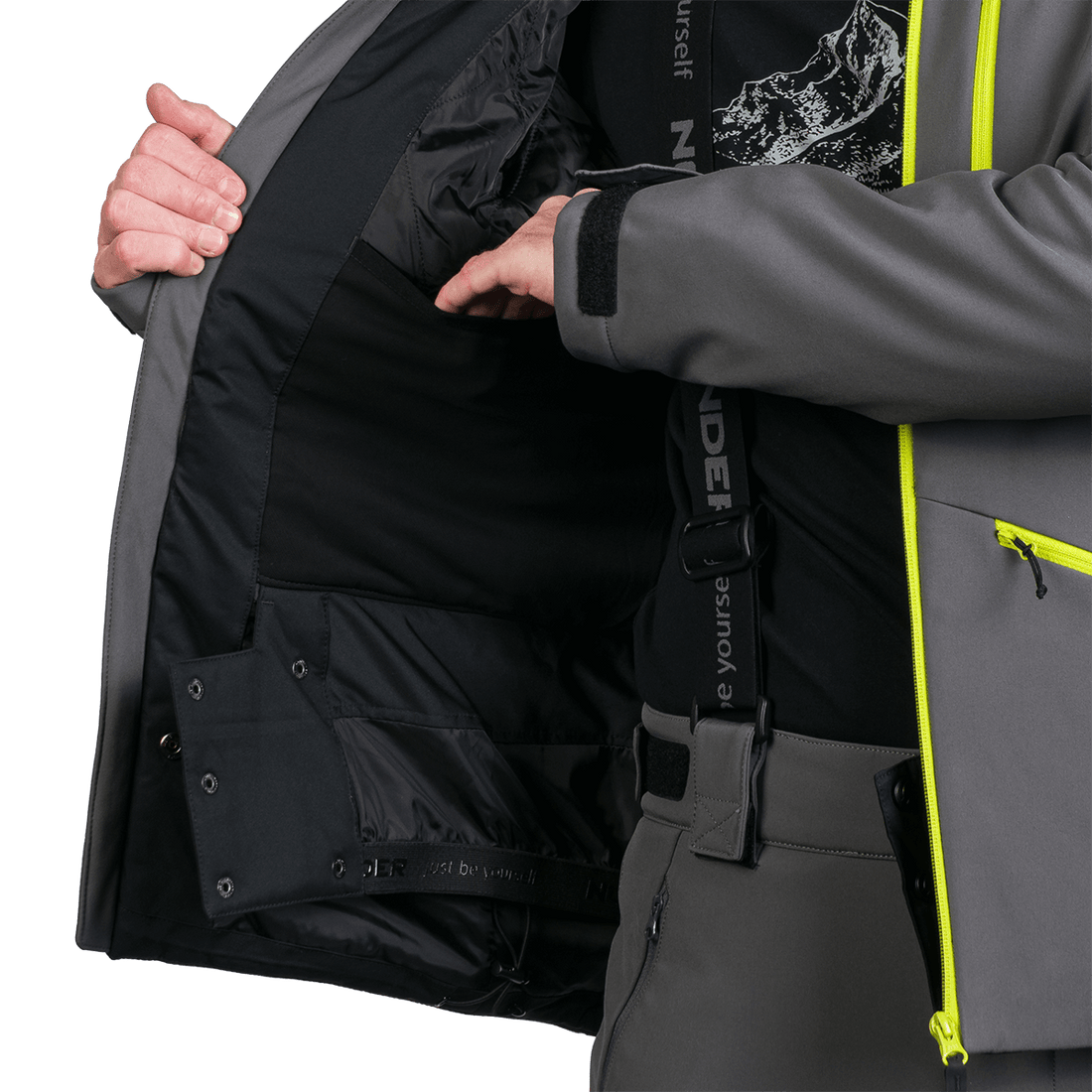 BU-5263SNW men's ski softshell insulated jacket ALPHONSE