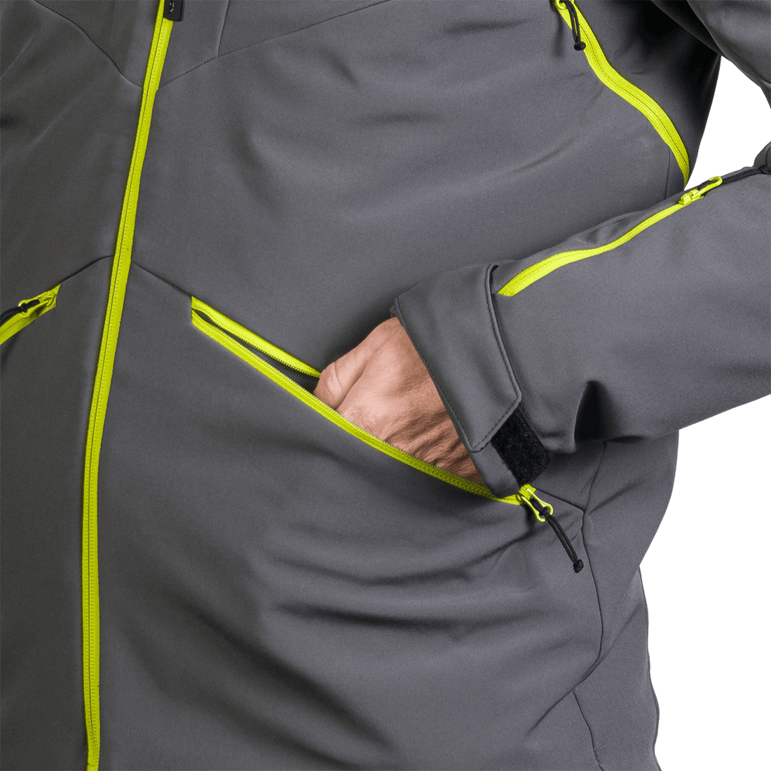 BU-5263SNW men's ski softshell insulated jacket ALPHONSE