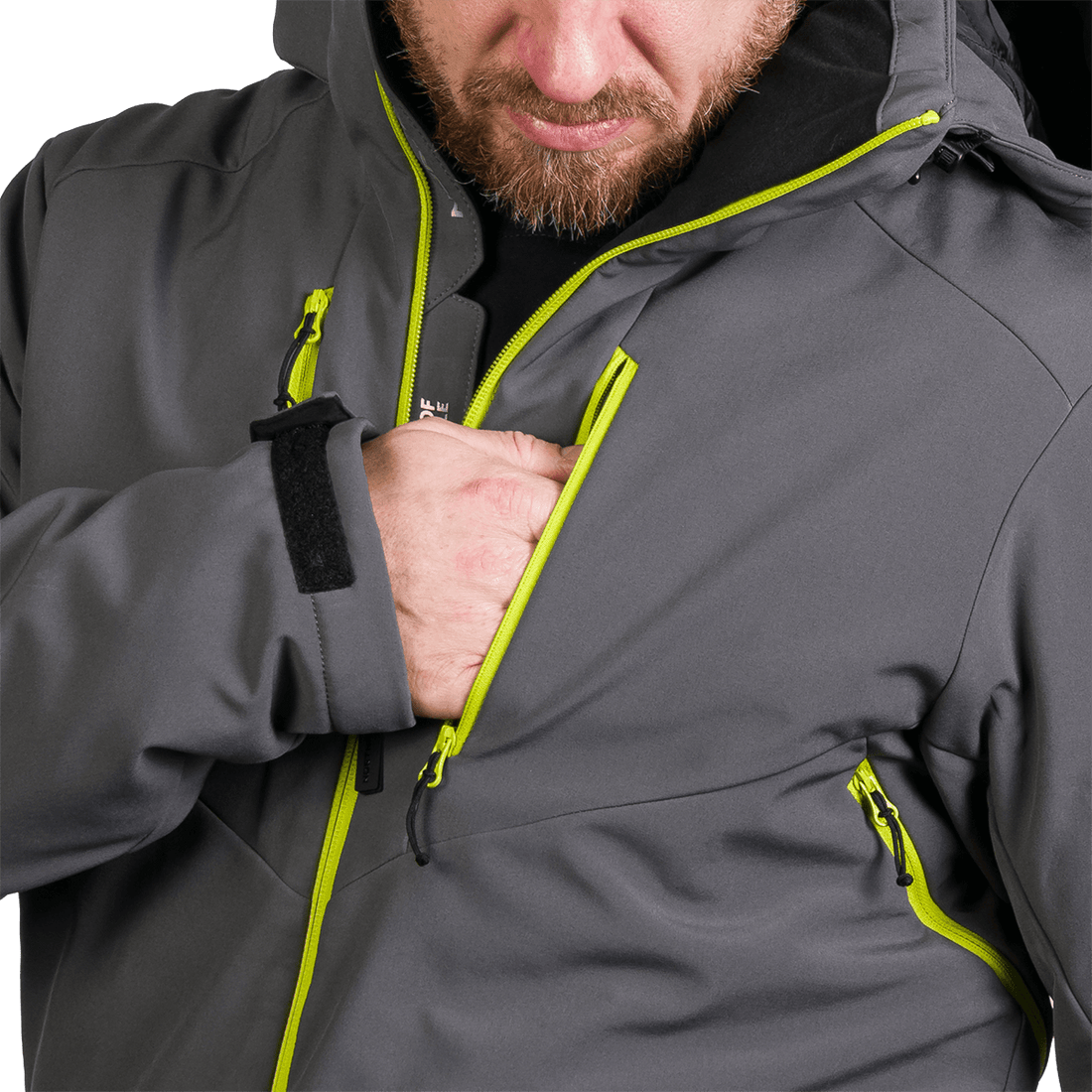 BU-5263SNW men's ski softshell insulated jacket ALPHONSE