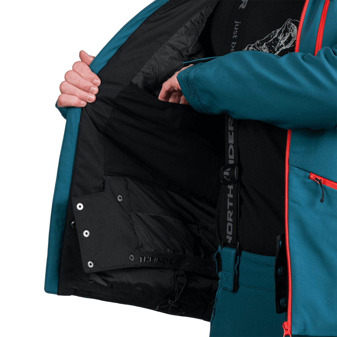 BU-5263SNW men's ski softshell insulated jacket ALPHONSE