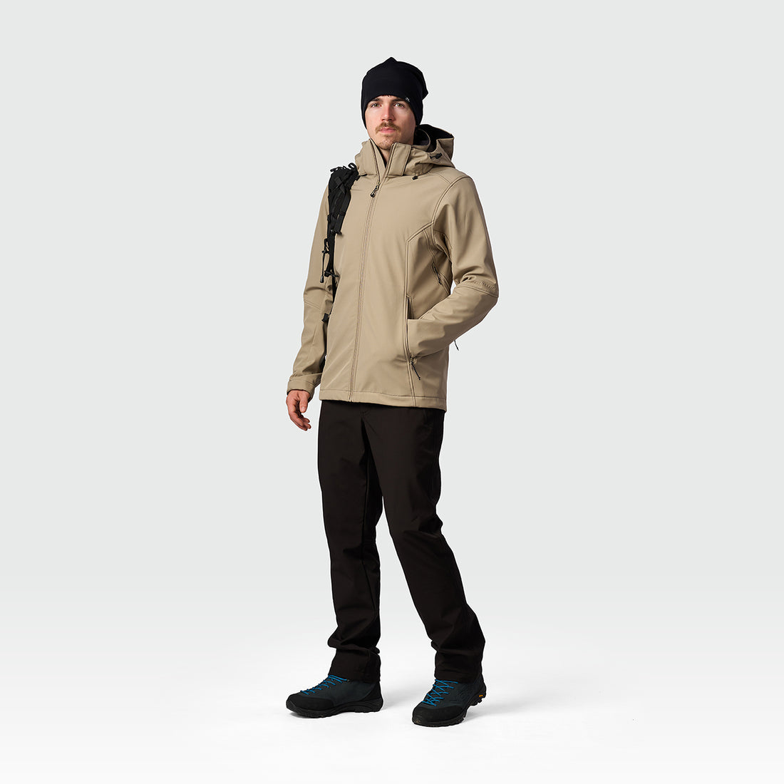 BU-5441OR men's softshell hood off jacket 3L ANASTACC