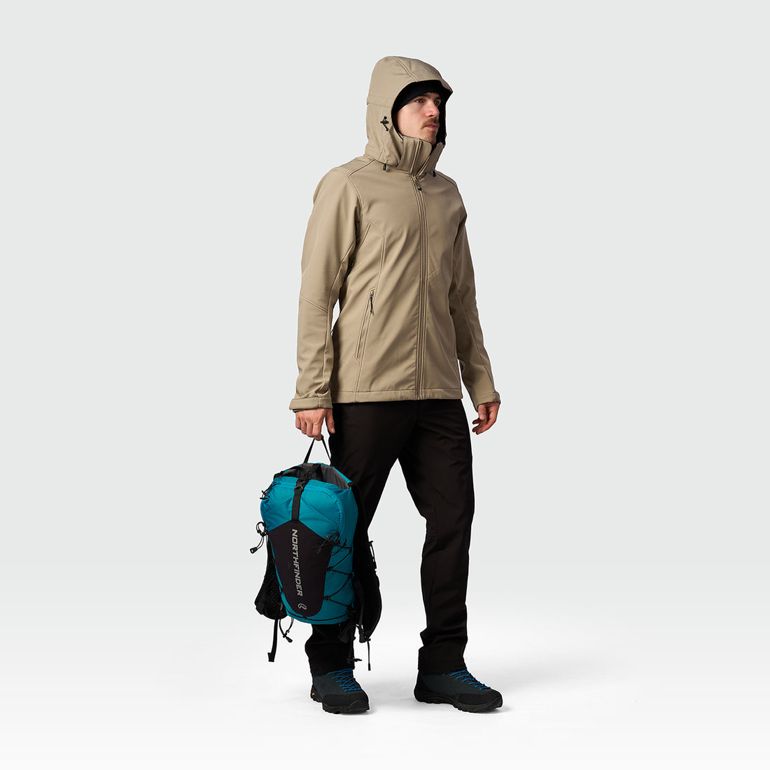 BU-5441OR men's softshell hood off jacket 3L ANASTACC