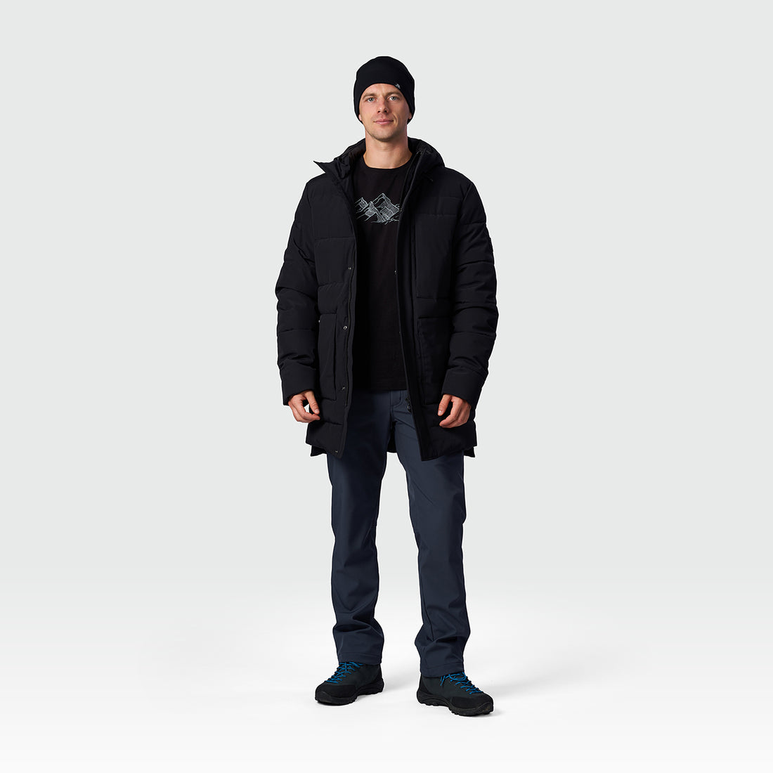 BU-5454SP men's casual trendy insulated long jacket GOBER