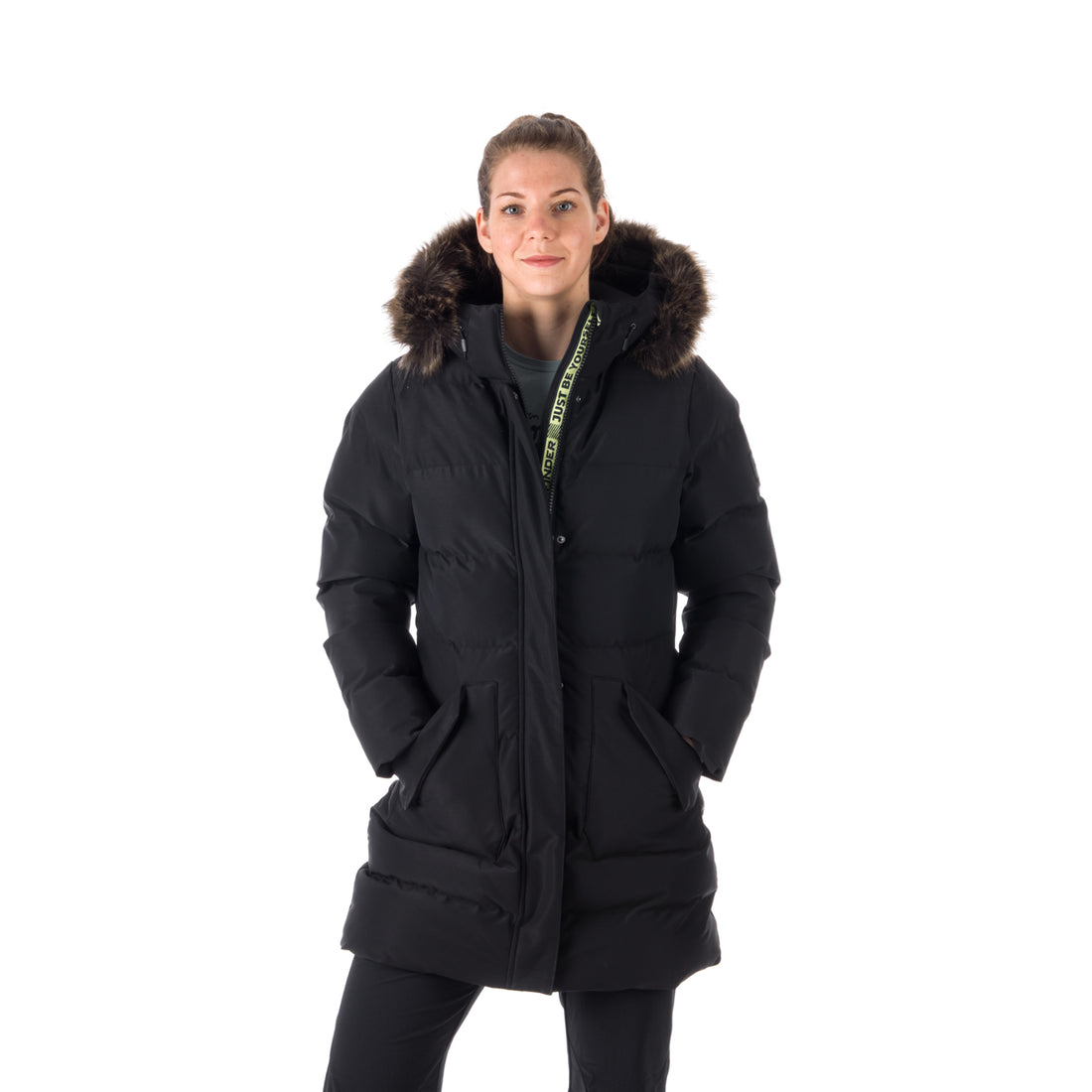 BU-6072SP women's sport insulated prolonged jacket with fur MEELEY