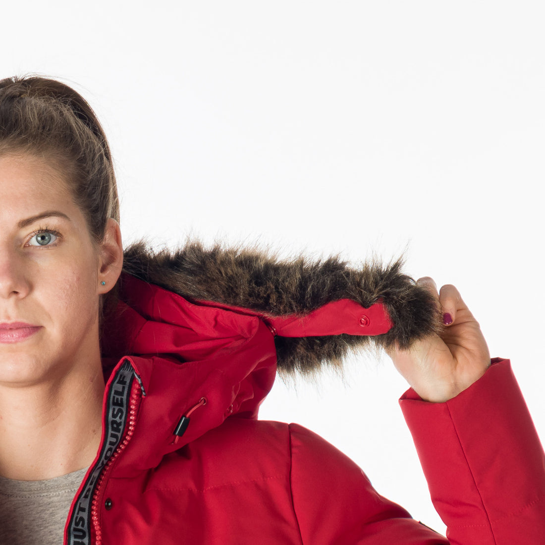 BU-6072SP women's sport insulated prolonged jacket with fur MEELEY