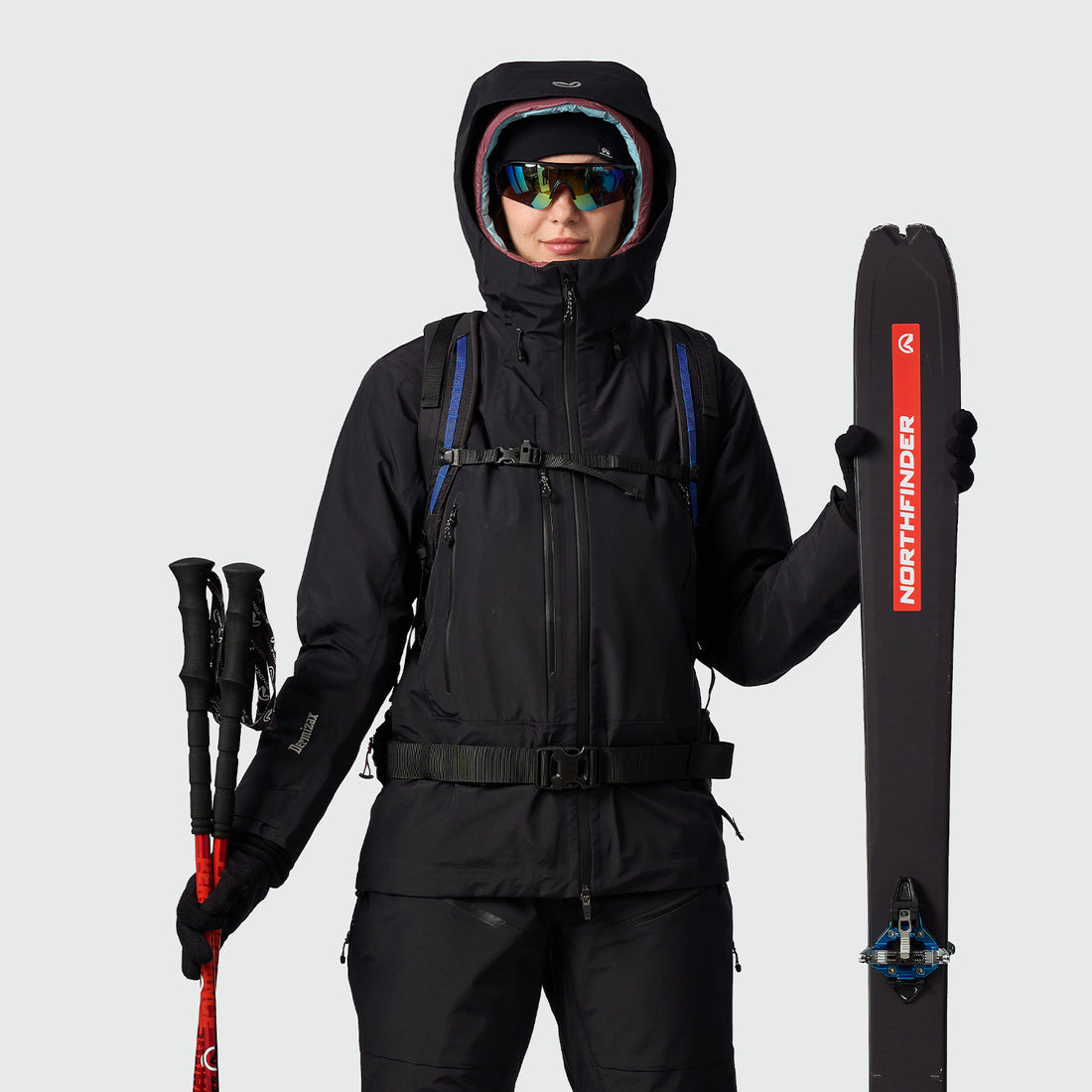 BU-6112SKP women's ski-touring technical hardshell jacket Dermizax™EV MURANSKA