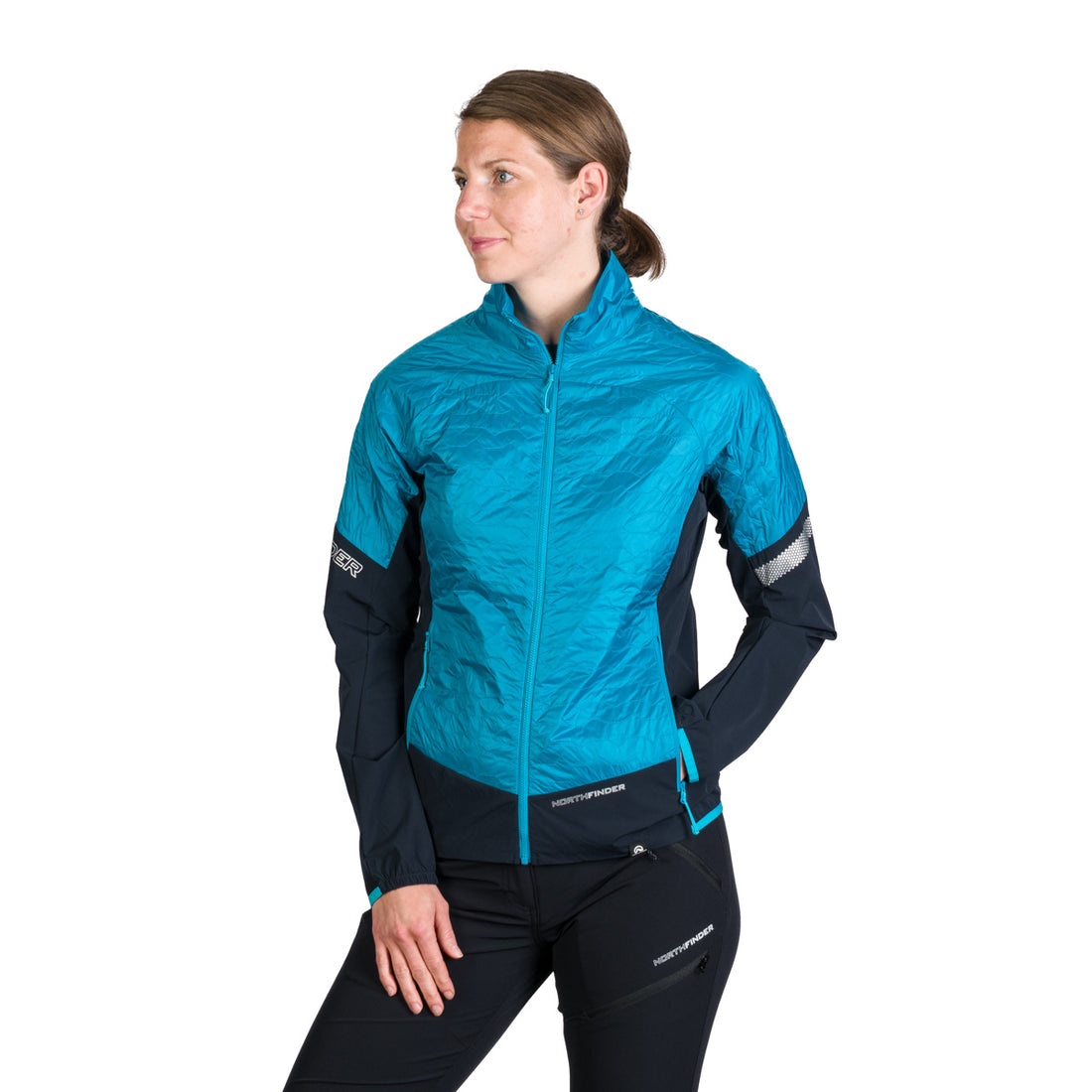 BU-6186OR women's light insulated active hybrid jacket  THERESA