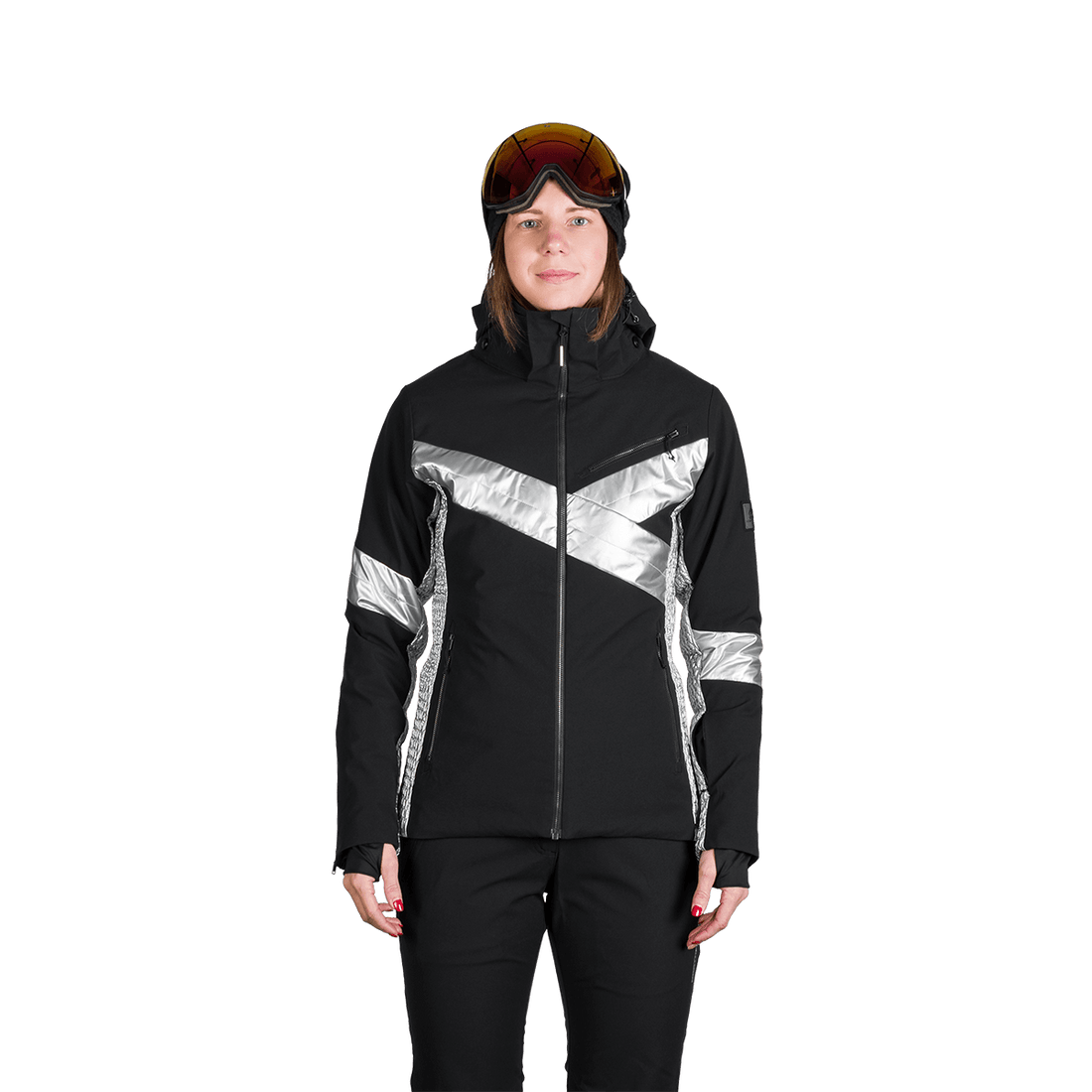 BU-6259SNW women ski trendy prolonged jacket LAURI