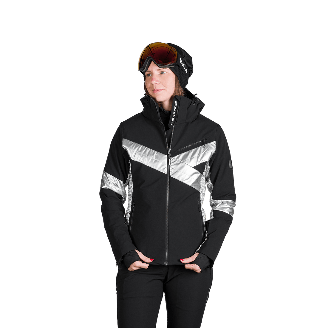 BU-6259SNW women ski trendy prolonged jacket LAURI