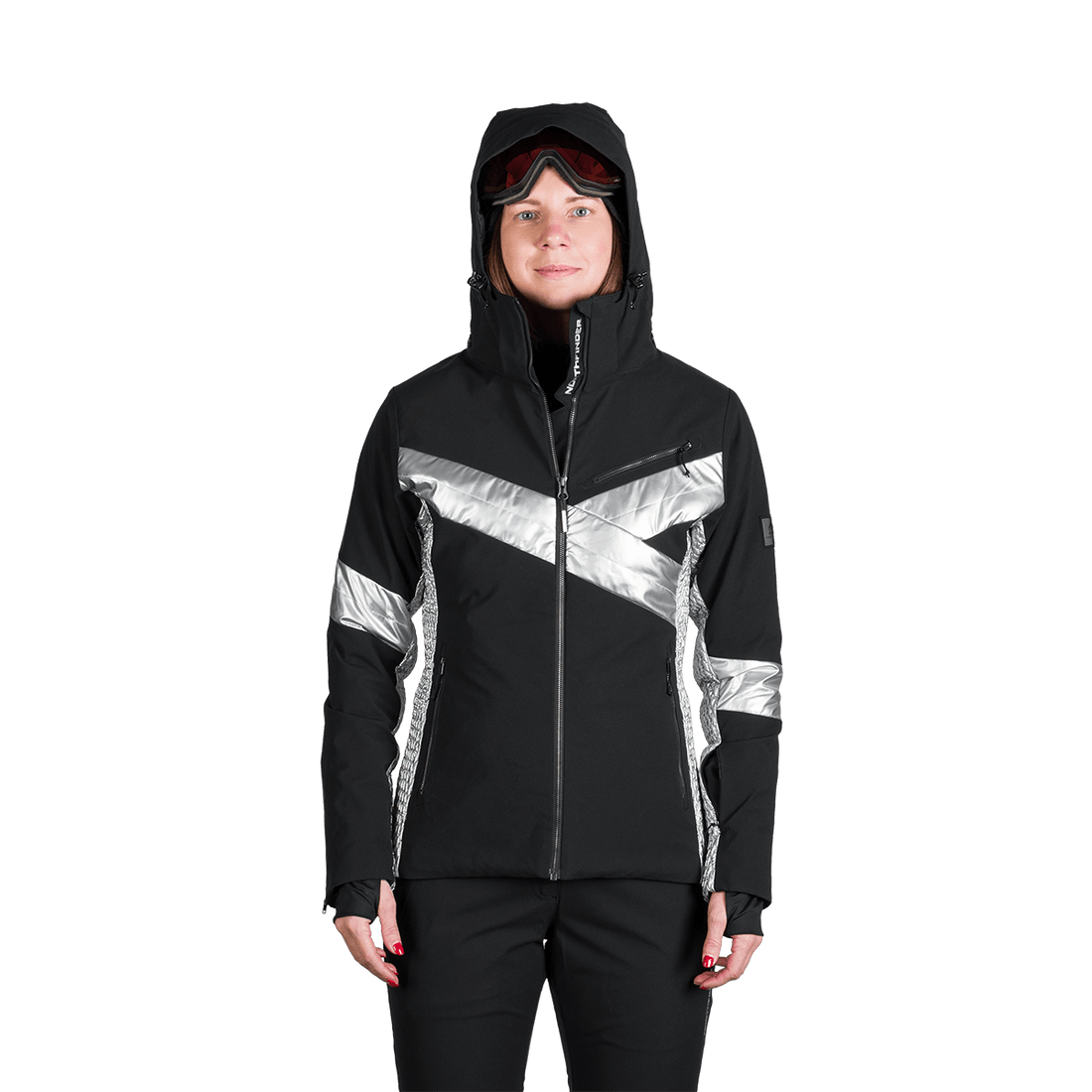 BU-6259SNW women ski trendy prolonged jacket LAURI