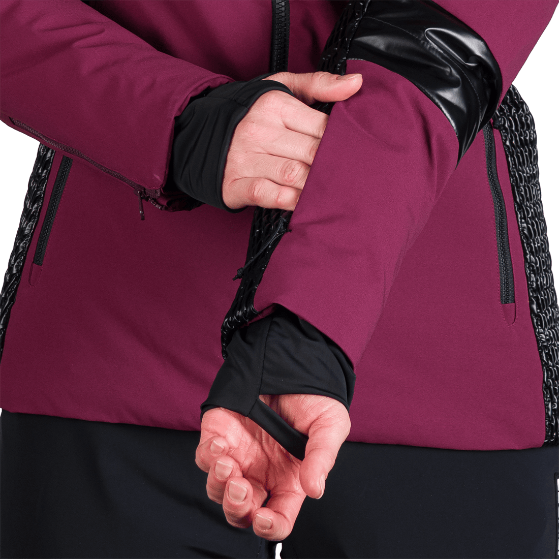 BU-6259SNW women ski trendy prolonged jacket LAURI