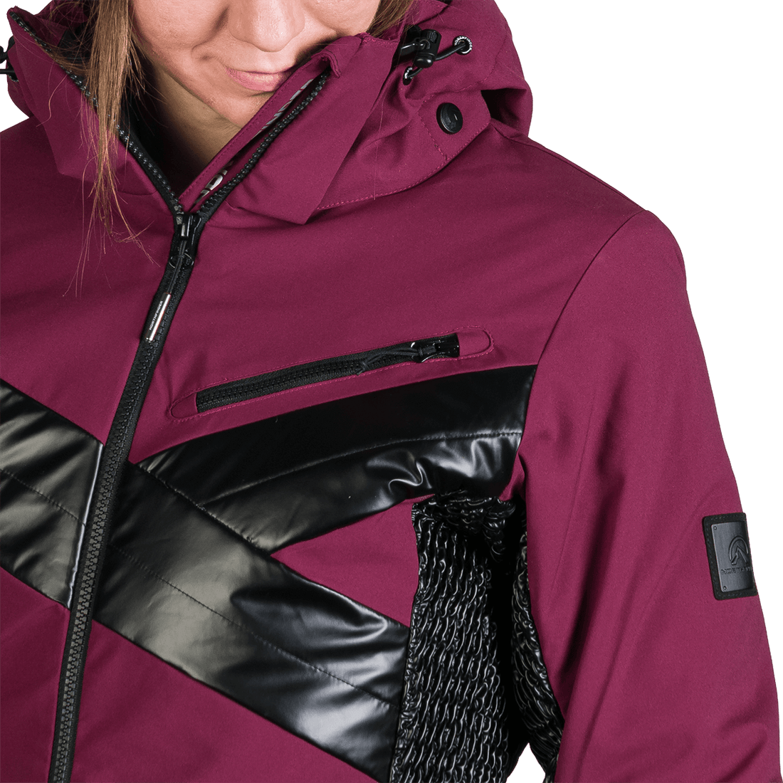 BU-6259SNW women ski trendy prolonged jacket LAURI