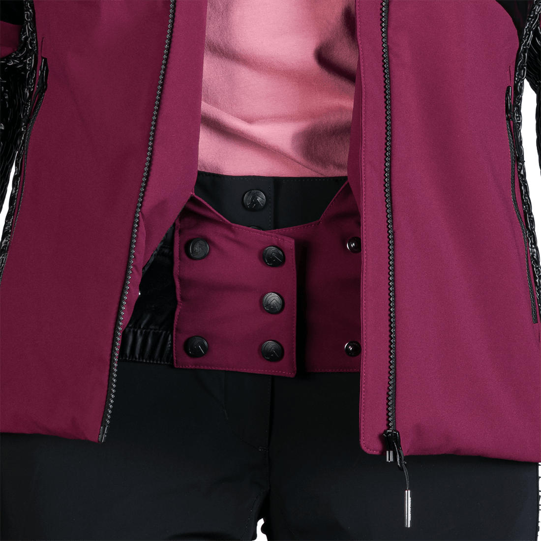 BU-6259SNW women ski trendy prolonged jacket LAURI