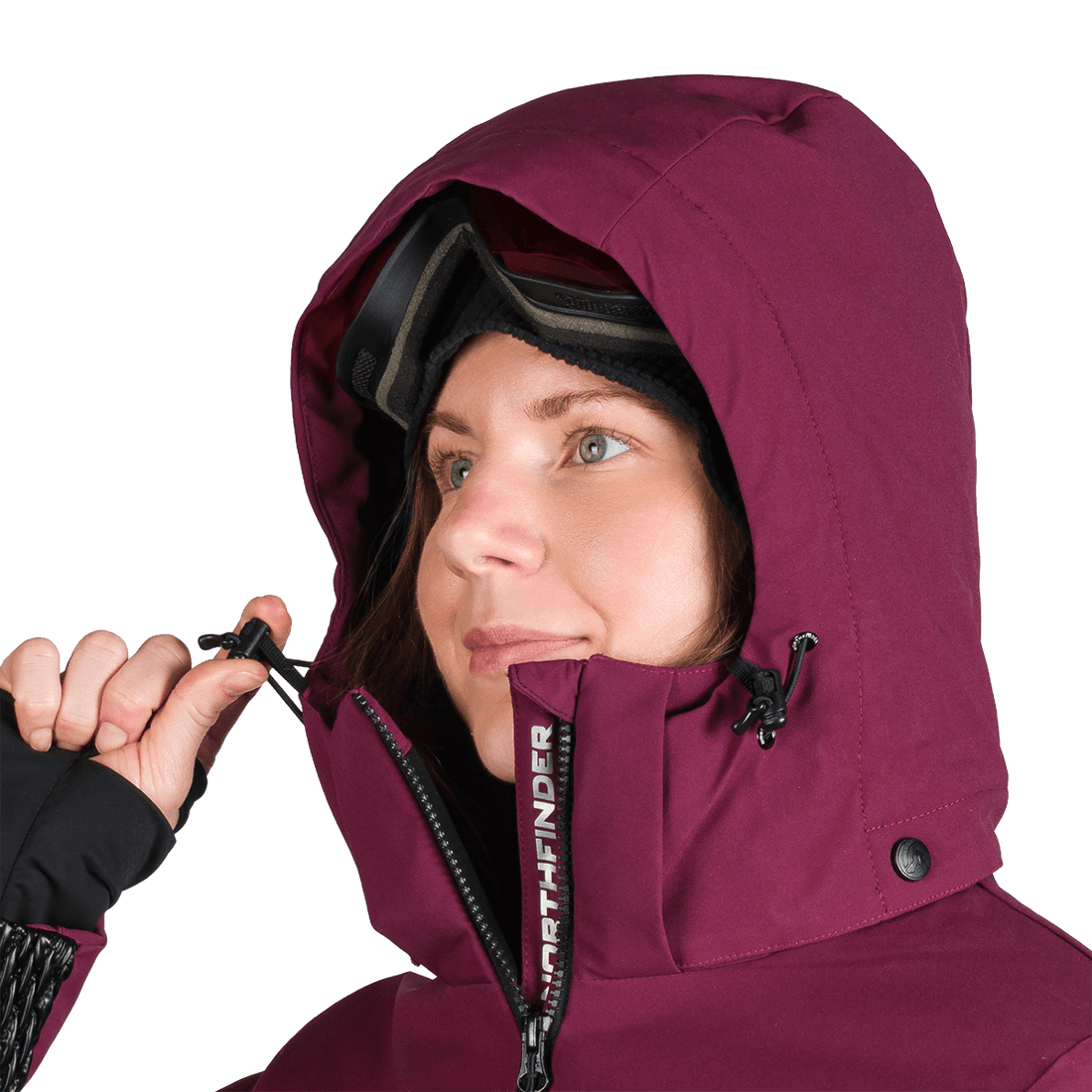 BU-6259SNW women ski trendy prolonged jacket LAURI