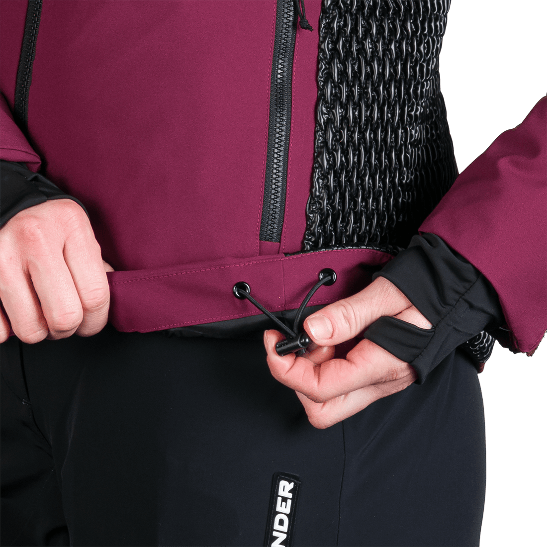 BU-6259SNW women ski trendy prolonged jacket LAURI