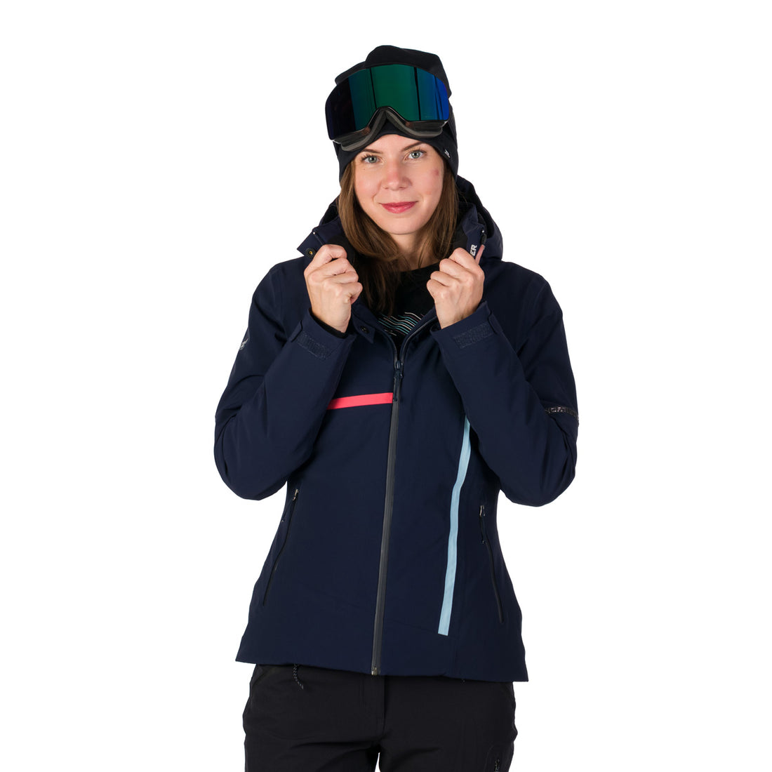 BU-6422SNW women's ski technical jacket fully featured AMALIA