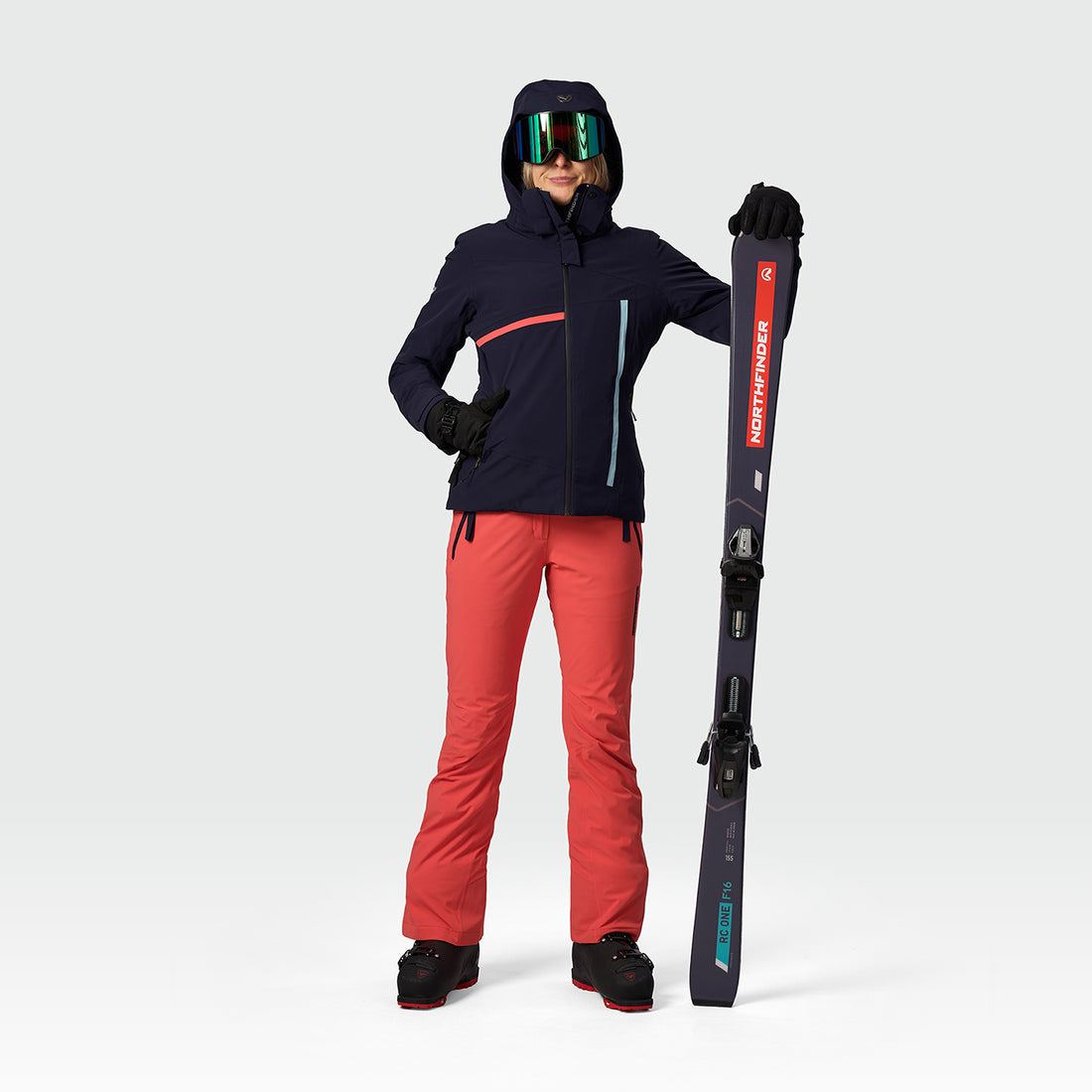 BU-6422SNW women's ski technical jacket fully featured AMALIA