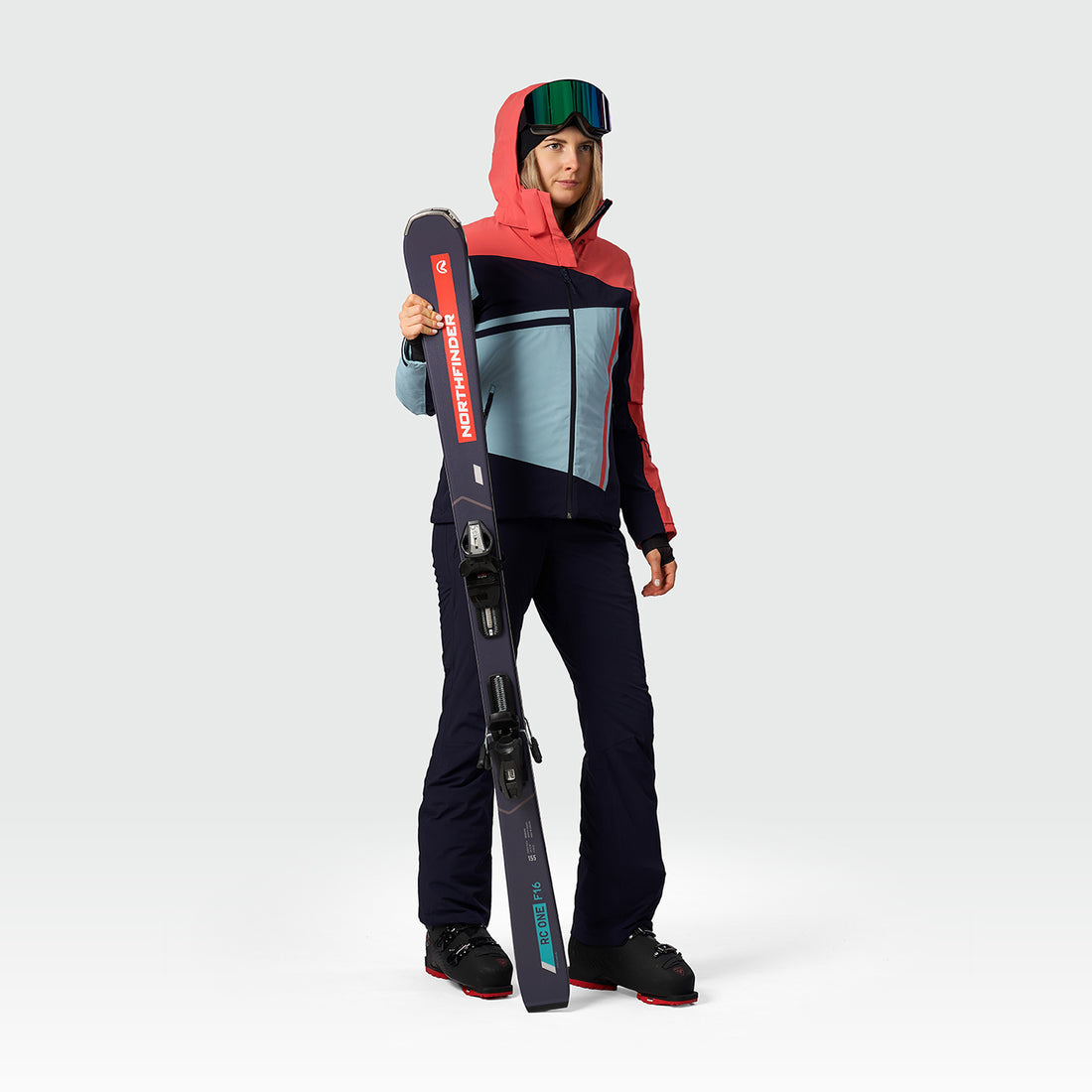 BU-6422SNW women's ski technical jacket fully featured AMALIA